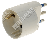 Adattatore spina con presa SCHUKO 2P+T