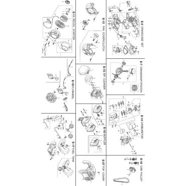 Esploso ricambi Decespugliatore a scoppio ATTILA HONDA ATH 25-S
