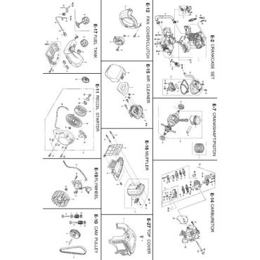 Esploso ricambi Decespugliatore a scoppio ATTILA HONDA ATH 35-S
