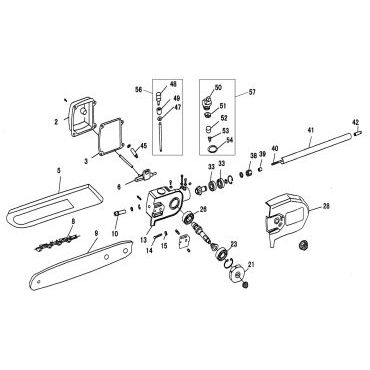 Esploso ricambi Applicazione potatore per Multitool a scoppio ATTILA DG 26-P