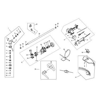 Esploso ricambi Decespugliatore a scoppio ATTILA KAWASAKI ATJ45S