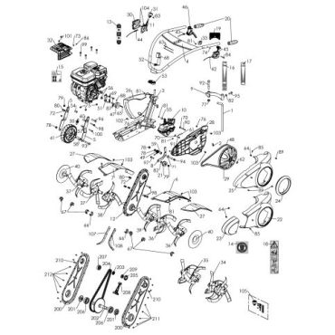 Esploso ricambi Motozappa a scoppio PUBERT VARIO 40 H C3