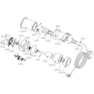 Esploso ricambi Elettropompa sommersa ELPUMPS BT 4877 K