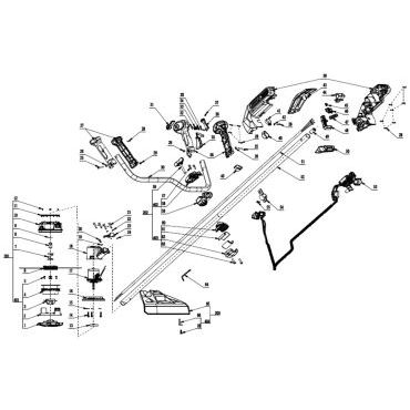 Esploso ricambi Decespugliatore a batteria EGO BC 1500E-F