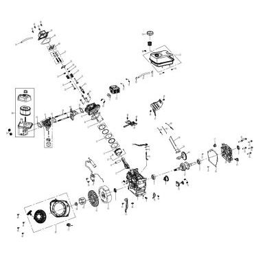 Esploso ricambi Motopompa a scoppio DUCAR DP 80