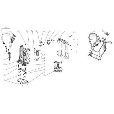Esploso ricambi Zaino portabatteria con adattatore EGO BH 1001