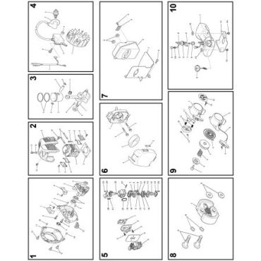 Esploso ricambi Decespugliatore a scoppio KAAZ MITSUBISHI V 256 S