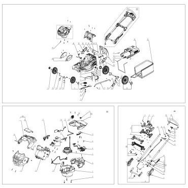 Esploso ricambi Rasaerba a batteria EGO LM 1701E