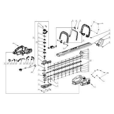 Esploso ricambi Tagliasiepi a batteria EGO HT 2410E