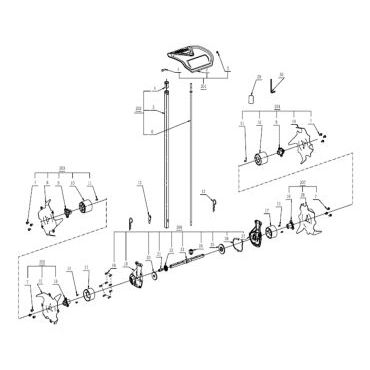 Esploso ricambi Applicazione coltivatore per multitool EGO CTA 9500