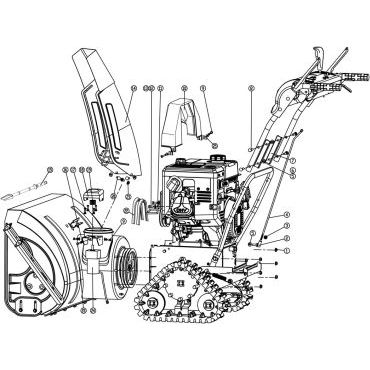 Esploso ricambi Spazzaneve a scoppio MAORI MP 1387 AE TRACK