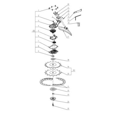Esploso ricambi Accessorio reciprocatore EGO RTX 2300