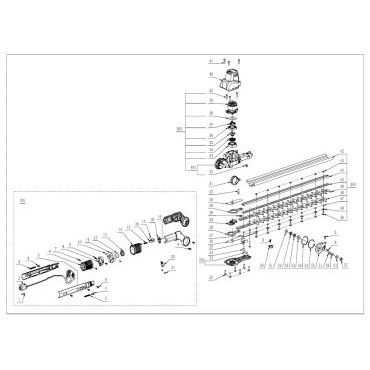 Esploso ricambi Applicazione tagliasiepi PTX 5100 EGO PPX 1000