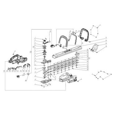 Esploso ricambi Tagliasiepi a batteria EGO HT 2000E
