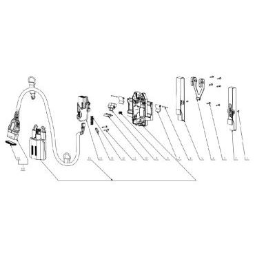 Esploso ricambi Cintura portabatteria ABH 3000 per motoseghe da potatura EGO CSX 3000