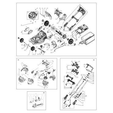 Esploso ricambi Rasaerba a batteria EGO LM 1702E-SP