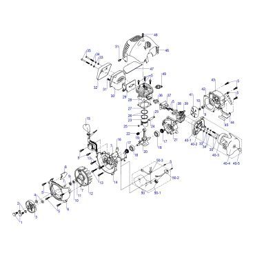 Esploso ricambi Multitool a scoppio ATTILA ADG 34-C