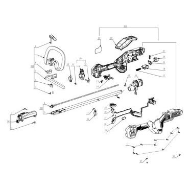 Esploso ricambi Motore con asta per Multitool a batteria EGO PH 1420E
