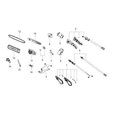Esploso ricambi Potatore estensibile a batteria SKIL 0650 CA 20 cm 20 V