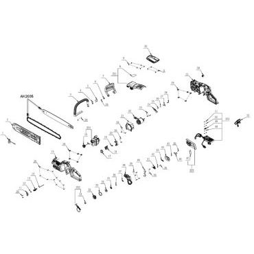 Esploso ricambi Motosega a batteria EGO CSX 5000