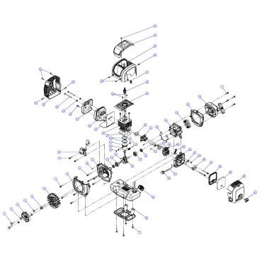 Esploso ricambi Decespugliatore a scoppio ATTILA AT 35-S