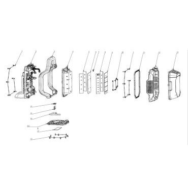 Esploso ricambi Sorgente luminosa a LED portatile EGO LT 0300E