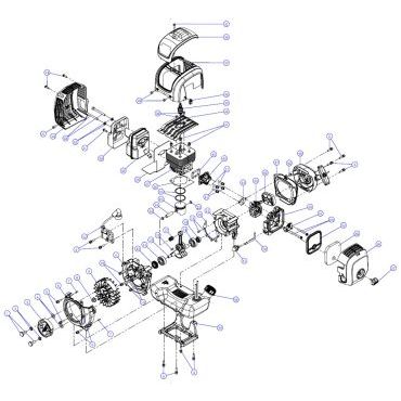 Esploso ricambi Decespugliatore a scoppio ATTILA AT 53-S