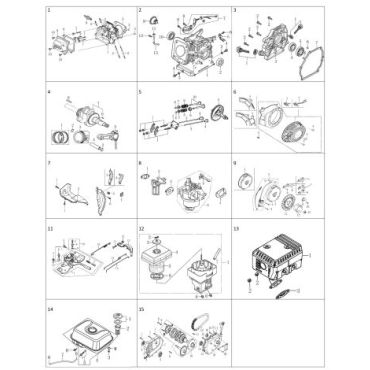 Esploso ricambi Motore LONCIN OHV 196cc G200F