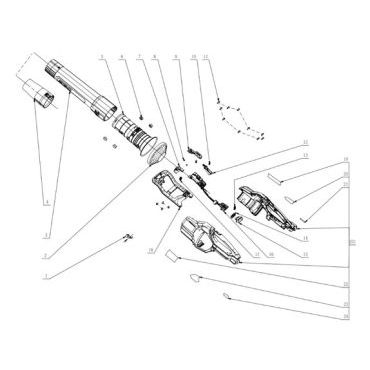 Esploso ricambi Soffiatore a batteria EGO LB 6150E