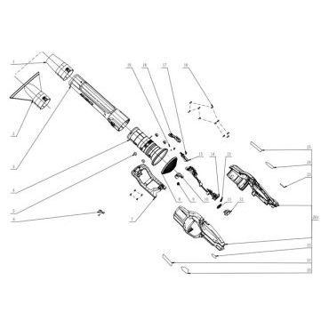 Esploso ricambi Soffiatore a batteria EGO LB 6700E