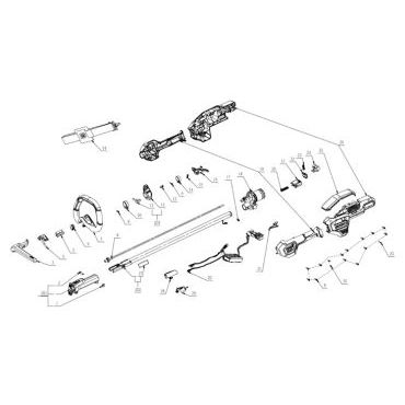 Esploso ricambi Motore con asta per Multitool a batteria professionale EGO PHX1600