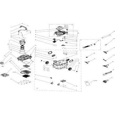 Esploso ricambi Bidone aspiratutto a batteria EGO WDV0900E