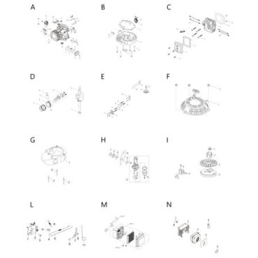 Esploso ricambi Rider a scoppio ATTILA AT 925 CVT