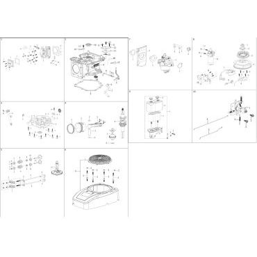 Esploso ricambi Trattorino a scoppio ATTILA AT 8635 RM