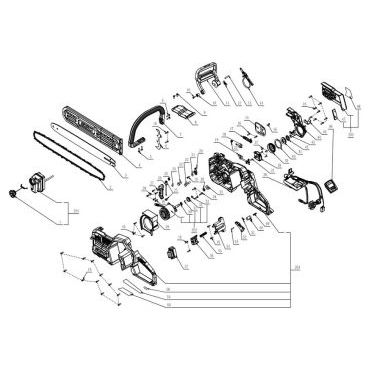 Esploso ricambi Motosega a batteria EGO CS 1810E