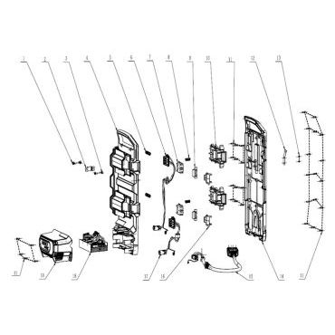 Esploso ricambi Zaino portabatterie EGO BHX 2001