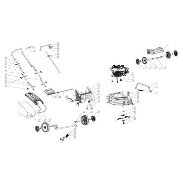 Esploso ricambi Rasaerba a scoppio HARRY HR 4300 PX