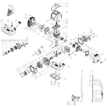 Esploso ricambi Decespugliatore a scoppio zaino ATTILA AT 53-Z