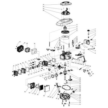 Esploso ricambi Decespugliatore falciatutto a ruote ATTILA ATFR 5620 SP